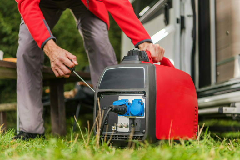 a man sitting on a lawn mower